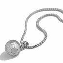Football Pendant Necklace Men Alloy + Stainless Steel Chain Soccer Ball Hip