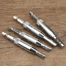 4pcs Hinge Drill Bit Self Centering Countersink Holes Hss Hex Recess Shank