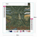 5D DIY Full Drill Square Diamond Painting Tree and Man Cross Stitch Kit