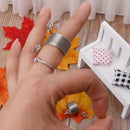 Nickle Plated Wire Yarn Stranding Guide Knitting Thimble for Knitting Craft H5H5
