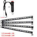 1PCs Car Interior 5050 RGB LED Strip Lights 48 SMD 12V IR Controller 16 Colors