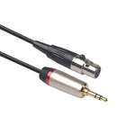 Mini XLR 3Pin Female to 3.5mm TRS Male Plug Audio Microphone Cable (1m)
