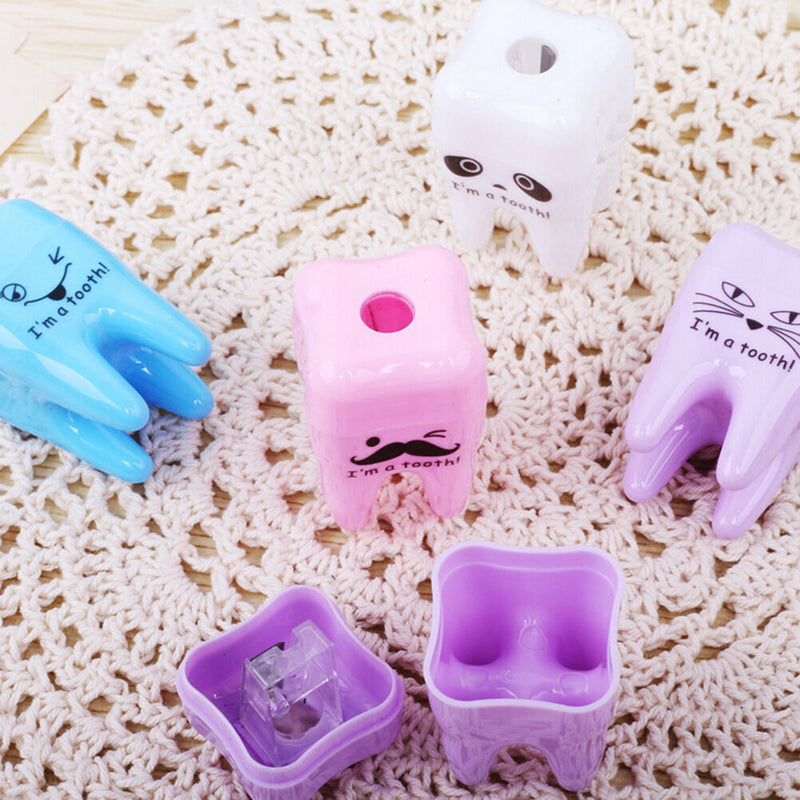 Super Cute Tooth Pattern Pencil Sharpener School Kid's Office Supplies S Gw