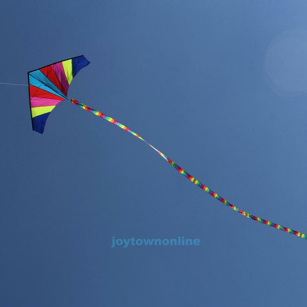 10M/32FT Rainbow Bar Long Sports Kite Tail for Delta Kite Stunt Kite Accessory