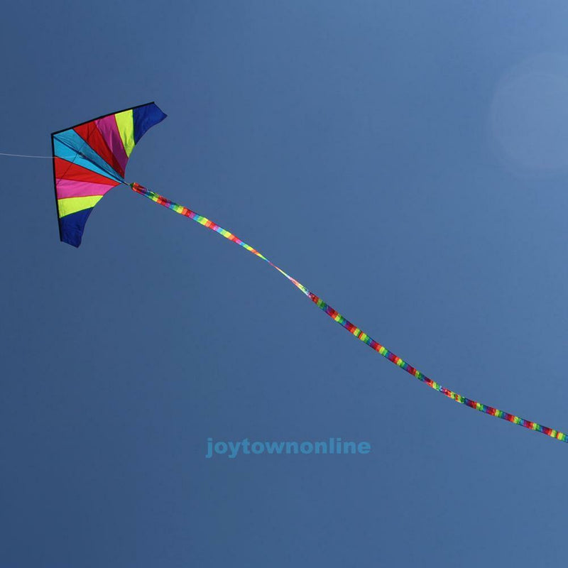 10M/32FT Rainbow Bar Long Sports Kite Tail for Delta Kite Stunt Kite Accessory