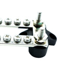 Practical 6 Way Dual Row Power Distribution Block Bus Bar 100A+16 Terminals
