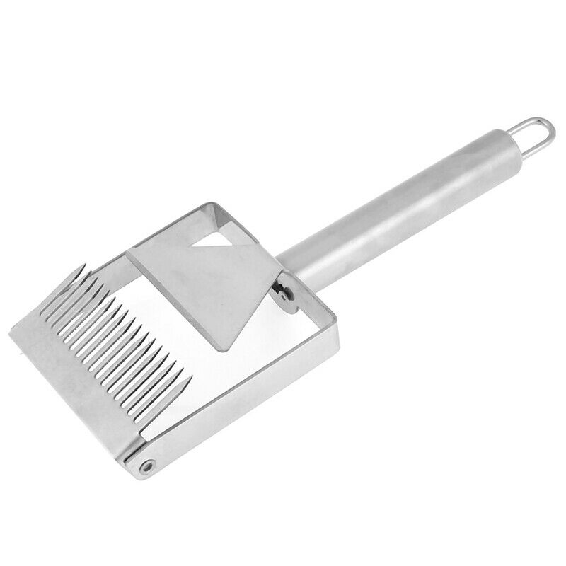 1x Stainless steel bee hive uncapping honey fork scraper shovel beekeeping to Gw