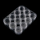 1Pc Storage Case With12 Small Boxs Nail Art Clear Empty Plastic Storage Case  â„–[