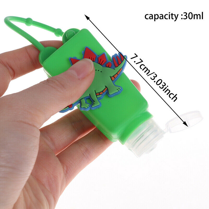 1pcs Dinosaur Silicon Carrying Holder Case for Mini 1oz Hand Sanitation BotS Ew