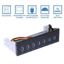 7 Port USB 3.0 Hub 5Gbs 5.25inch CD-ROM Drive Bay CD ROM Front Panel for Co