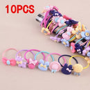 10Pcs Girl hair band ties rope ring elastic hairband ponytail BX