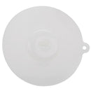 12cm 4.7" Diameter Clear White Silicone Cup Cover Knob Airtight Cap Lid B5Z2