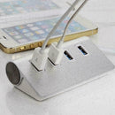 4-Port USB 2.0 Multi HUB Splitter Aluminum Adapter High Speed For PC M4W3 D F8Y0