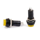 Set 10pcs Car Boat Switch Latch Locking Dash ON-OFF Push Buttons Yellow 12mm
