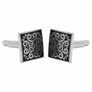 Retro Style Mens Shirt Cuff Links Cufflinks Ancient Flower Print Business W H3T1