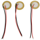 3-pack 25mm Piezoelectric Disk Elements with 2 inch Leads W4S6