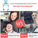 Cartoon Puppy Car Adjustable Rearview Mirror Infant Safety Seat Back Mirror