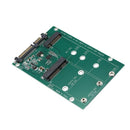 2 in 1 Mini PCI-E 2 Lane M.2 And mSATA SSD To SATA III 7+15 Pin Adapter  F3L4