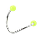 6 x Spiral Labret Lip Navel Eyebrow Bars Rings Piercing A6E2