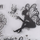 Transparent Clear Silicone Stamps Fairy for DIY Scrapbooking Card Making LJ