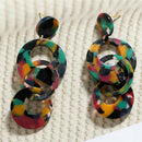 Acrylic Circular Earrings Long Drop Dangle Earrings Pendant Earrings JewelryXP