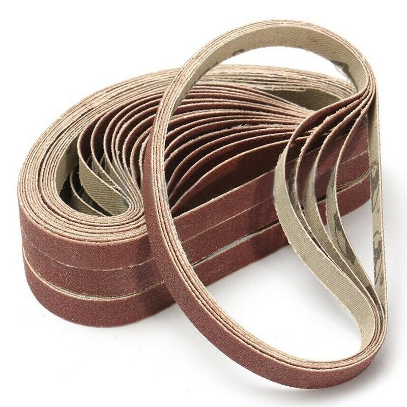 50Pcs Aluminum Oxide Sanding Belts Set 80Grit Sanding Belts Set For Sander  M3K1