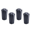 Set Of 4 Hiking Stick Tips Anti-slip Walking Pole Cap End Protector Black