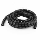 2m 10mm Interior Dia. Black Spiral Sheath Cable Organizer Coverage C1H7
