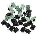30pc Cable Clips Self Adhesive Cord Management Black Wire Holder Organizer Clamp