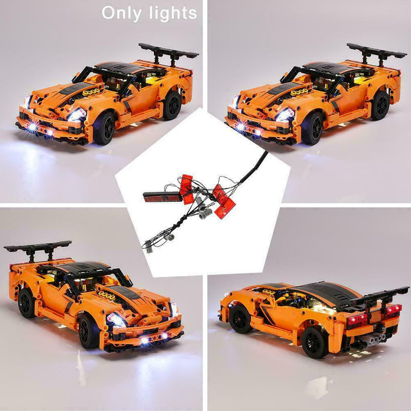 Technic Led Light For Lego Chevrolet Corvette ZR1 Building 42093 Kit N0Z2