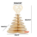 Wedding Decoration DIY Wooden Heart Chocolate Stand Storage Rack Display Ho M1V8