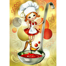 5D DIY Diamond Painting Kits Cook Girl Full Round Drill Handicrafts (LG935)