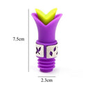 Purple creative practical Lily wine cork silicone food grade durable wine p F3Q2