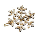 Large Snowflake Barrette Clip Hairpin Wedding Charm Enamel Hair Accessories