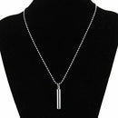 Stainless Steel Unisex Cylinder Shape Urn Pendant Chain Necklace