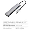 6 in 1 Thunderbolt 3 Usb-C to Hdmi 4K Adapter Sd Tf Card Reader Usb3.0 Hub