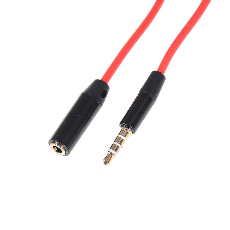 3.5mm 4Pole Male to Female Earphone Headphone Audio Cable Adapter Extension TO