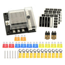 6-Way Car Fuse Box Block Holder with LED Indicator 12V-32V Marine SUV Yacht