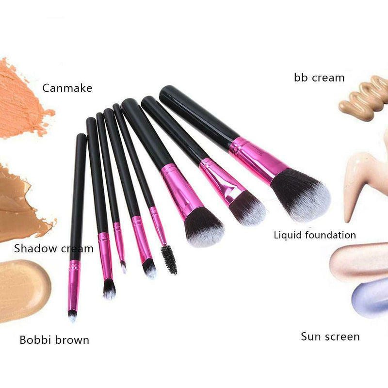 8pcs Makeup Brushes Cosmetic Foundation Blending Pencil Brushes set A