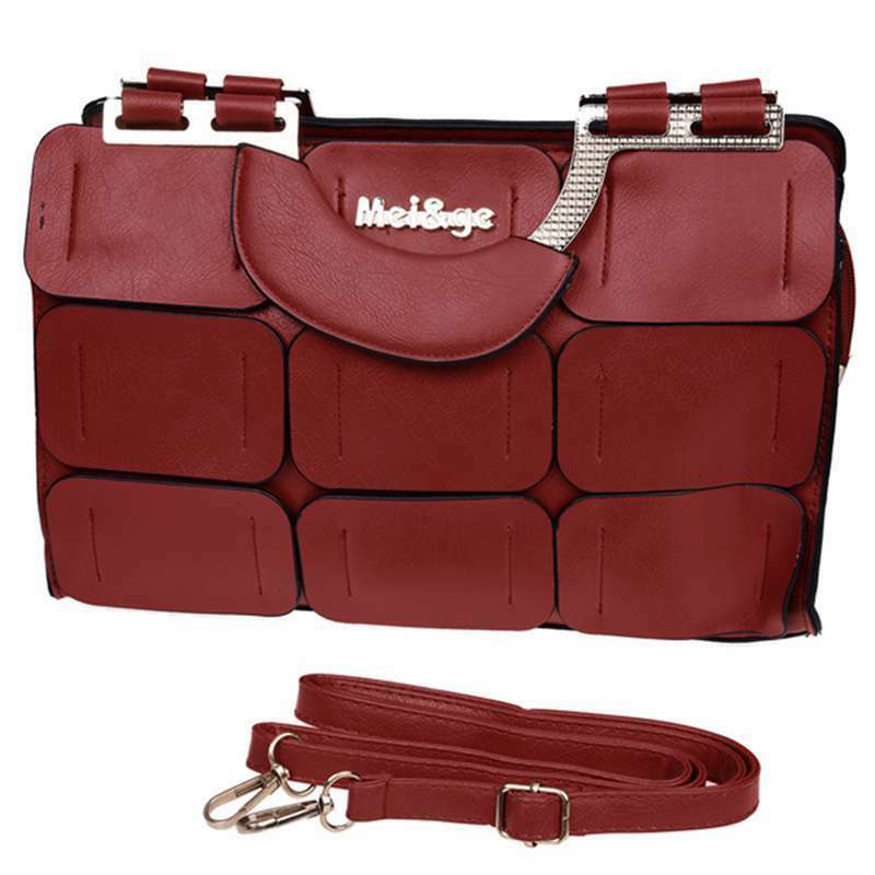 The new spring/summer women bag suture Boston bag inclined shoulder bag wom R3Y5