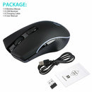 Gaming Mouse Rechargeable Wireless Silent 7 LED Backlit USB Optical Ergonomic bs