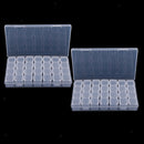 2 Pack 56 Grids Clear Small Parts Storage Box Beads Container Organizer Case