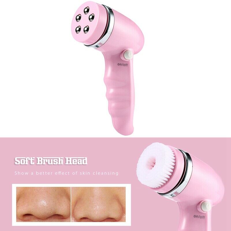 4-In-1 Electric Facial Cleansing Devices Cleaning Brush Pore Cleanser Facia M1L6