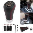 5 Speed Universal Black Leather Stitcher Manual Car Gear Stick Shift Knob S