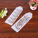 2pcs/Set Plastic Cake Stencil Cake Decoration Sugar Sieve Cake Mold Stencil
