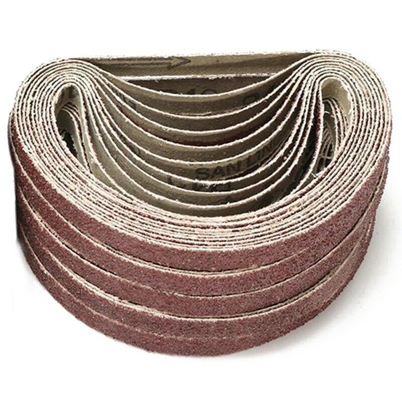 50Pcs Aluminum Oxide Sanding Belts Set 80Grit Sanding Belts Set For Sander  M3K1