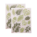 2X Various Leaves TPR Stamp Rubber Seal Transparent Clear Scrapbook Alb WDC