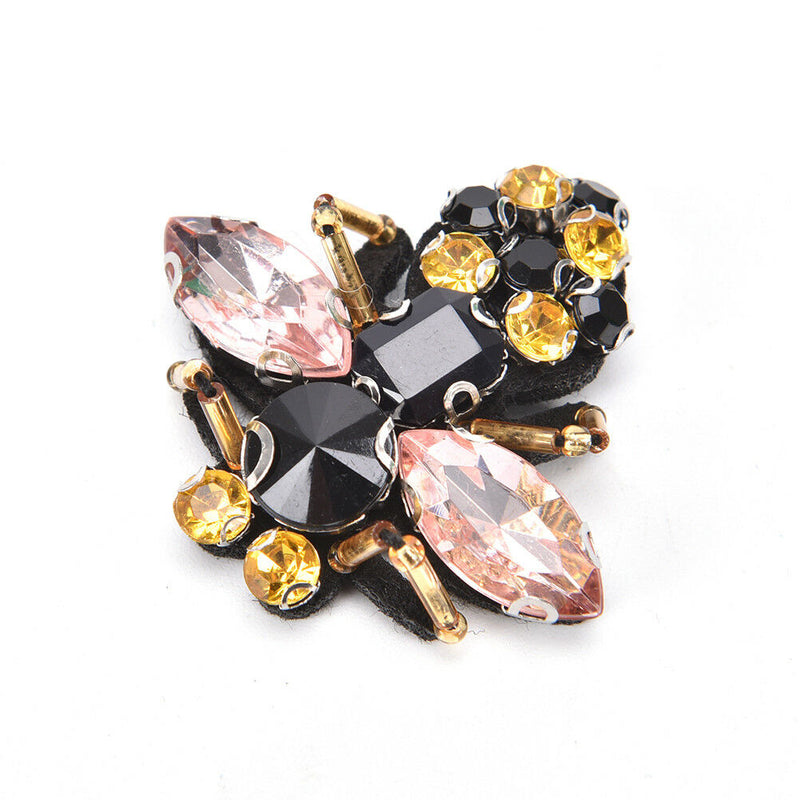 1 x bee sequins rhinestones beads applique patches clothing bags decor sew on FT