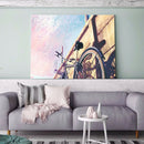 Diamond Painting Bicycle Against Wall Full Round Rhinestone Picture 40x30cm