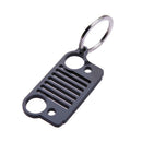 Black Stainless Steel Jeep Grill Key Chain, KeyChain, KeyRing CJ, JK, TJ,
